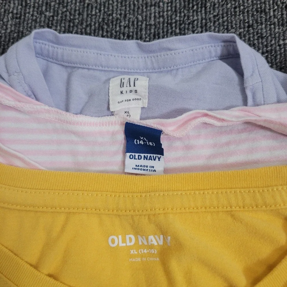 Gap Old Navy Justice 14/16 Graphic T-Shirt Bundle Girls XL 5pc Lot Animals